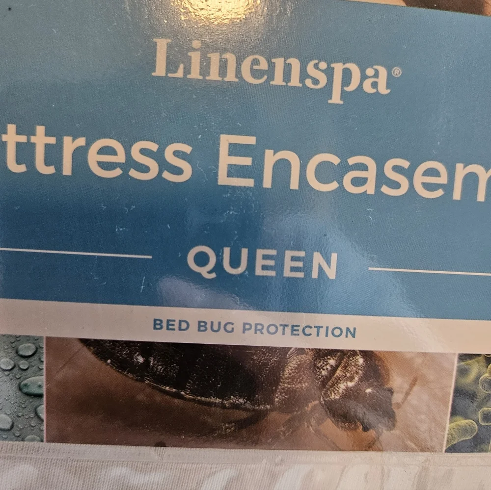 White Mattress Cover Encasement - Queen
